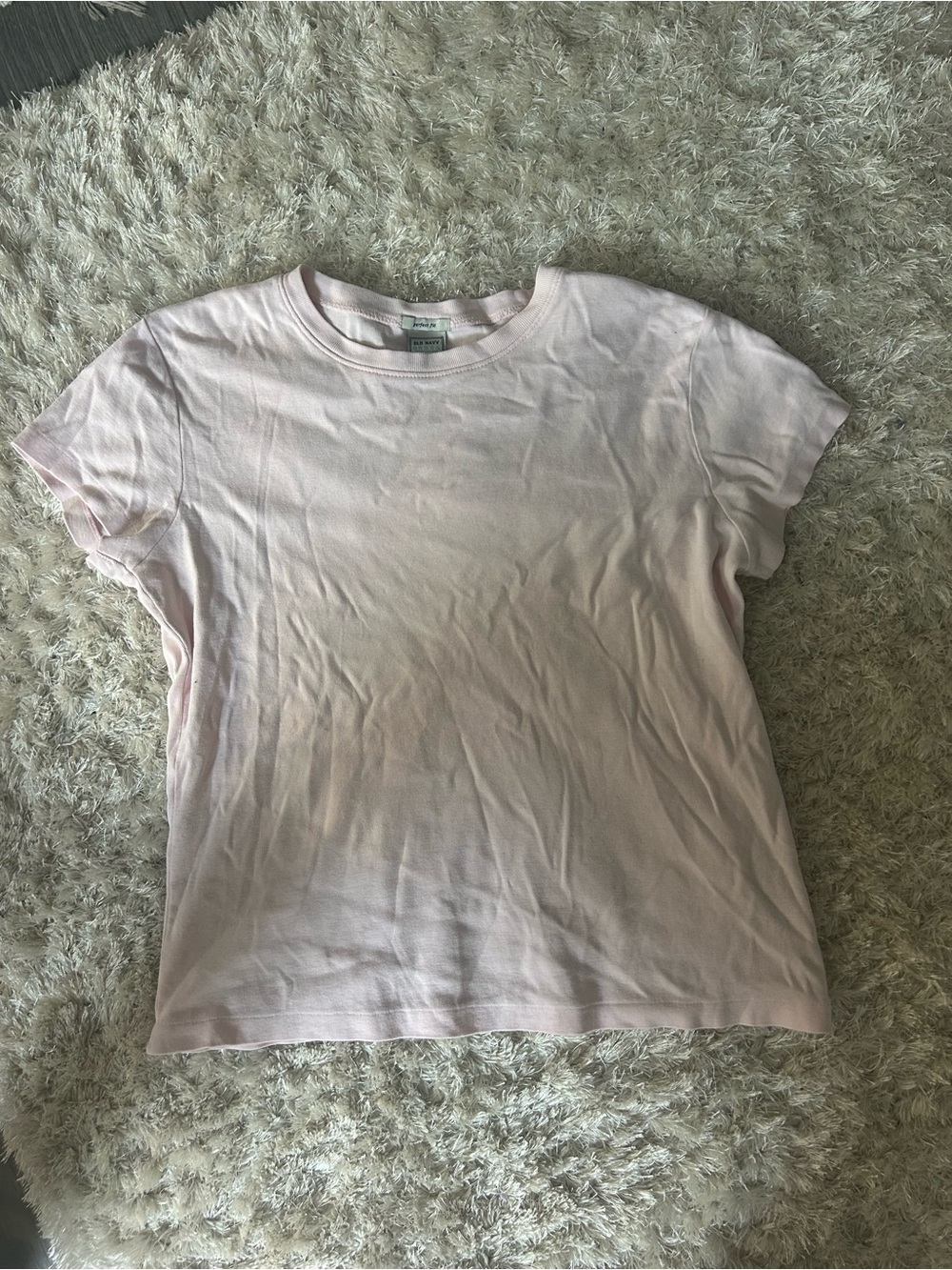 Old Navy Light Pink Short Sleeve Crew Tee